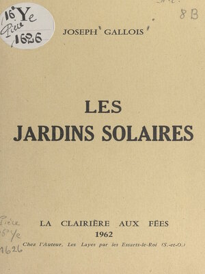 cover image of Les jardins solaires